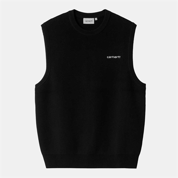 Carhartt WIP Vest Sweater Script Black / White